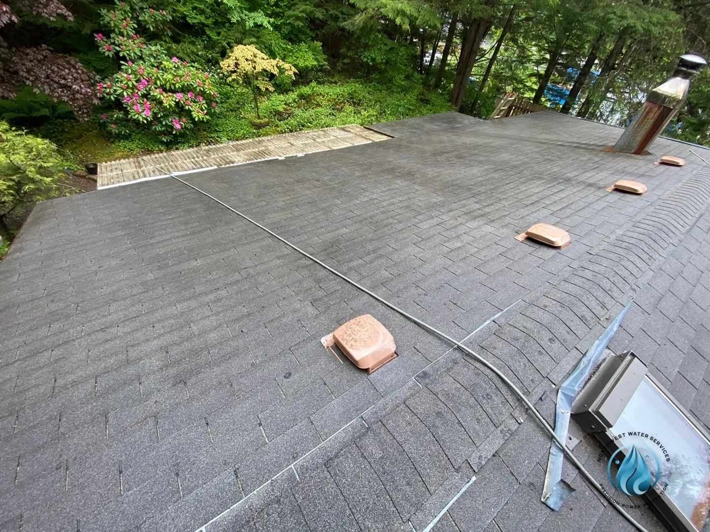 Concrete pressure washed