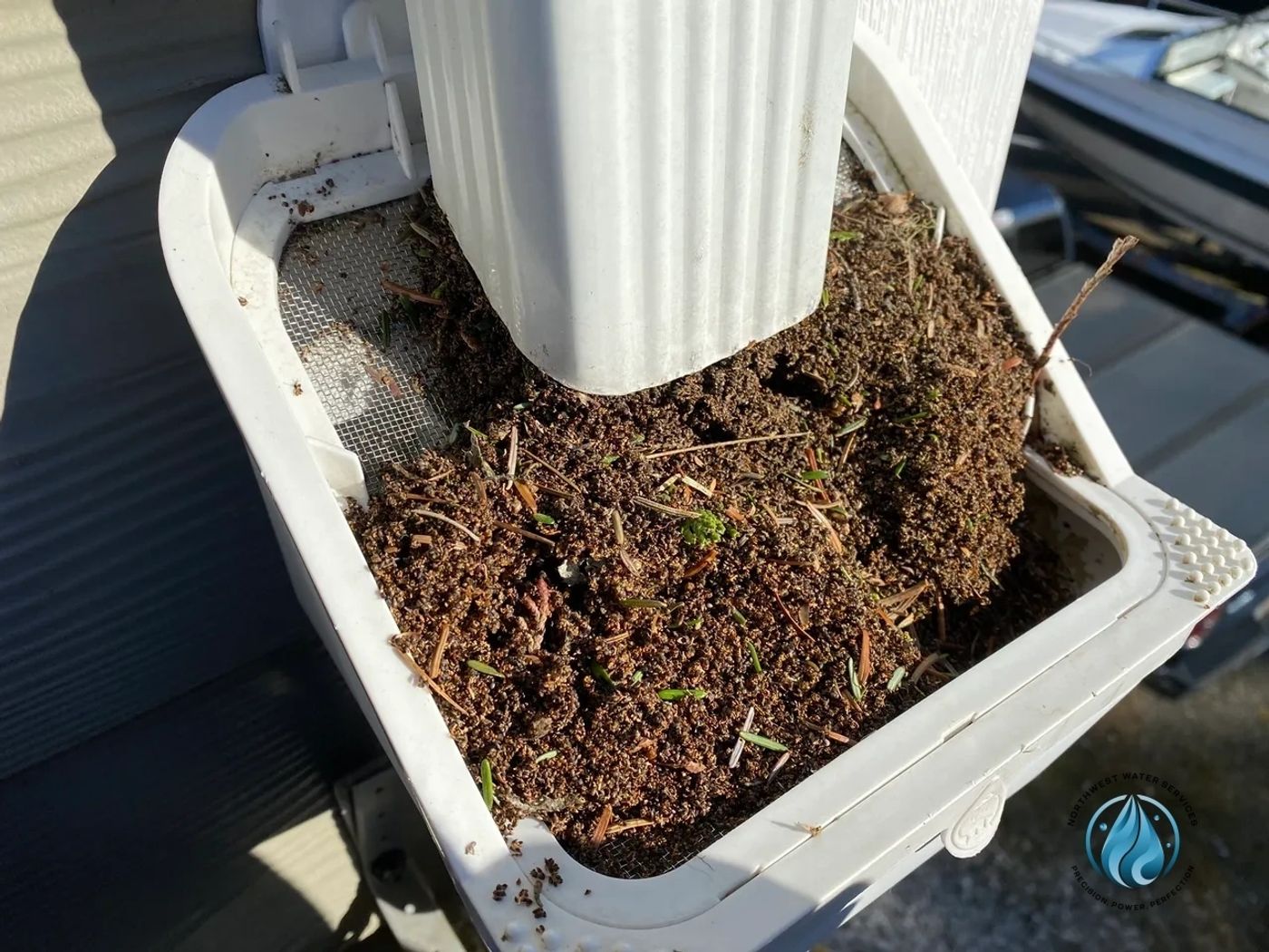 Gutter debris removed