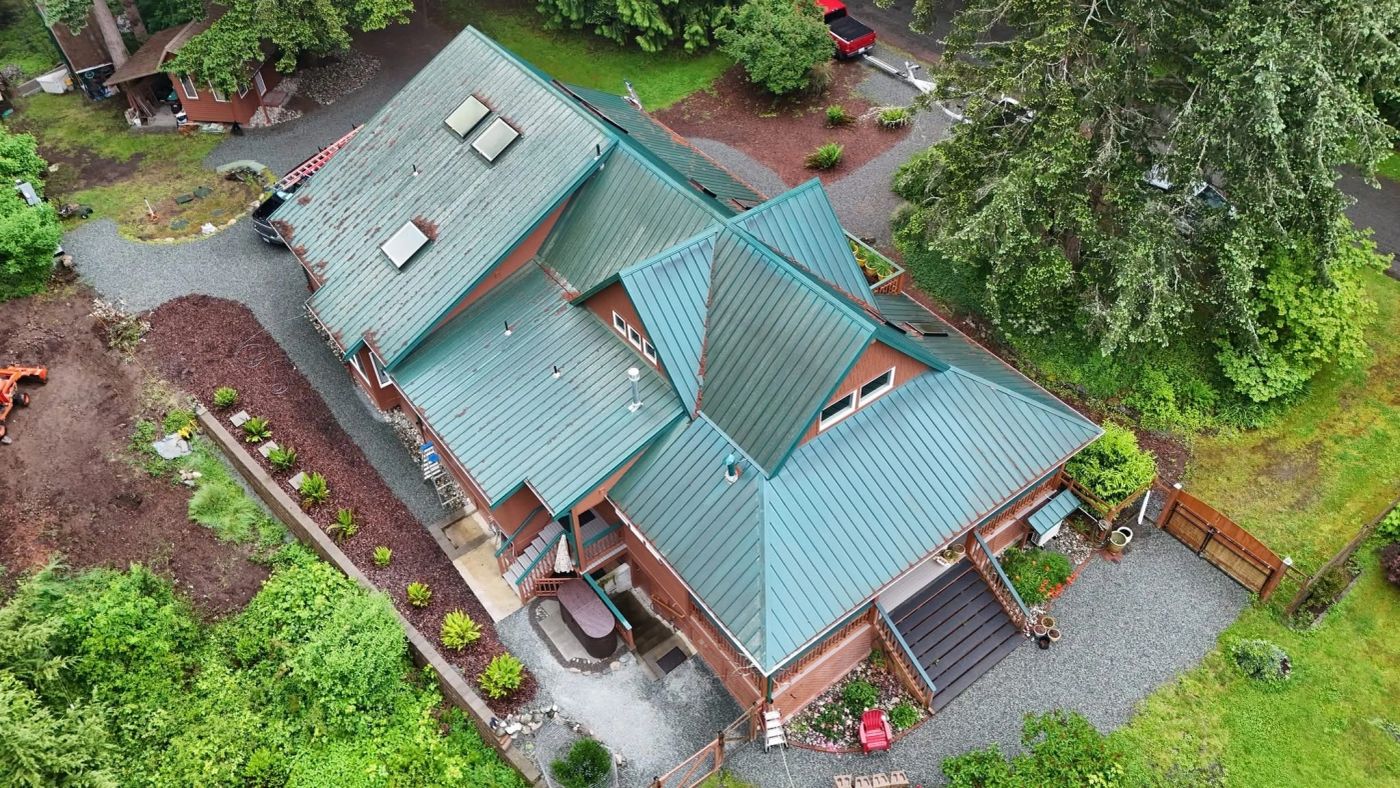 Standing-seam roof, aerial